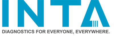 Logo INTA con payoff “Diagnostics for everyone, everywhere”